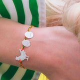 PERSONALIZED MOMMA HEN BRACELET ON BRAIDED CORD