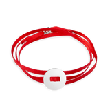 BRACELET RUBAN FLUO - MÉDAILLE RONDE - La Môme Bijou - 15mm Ruban