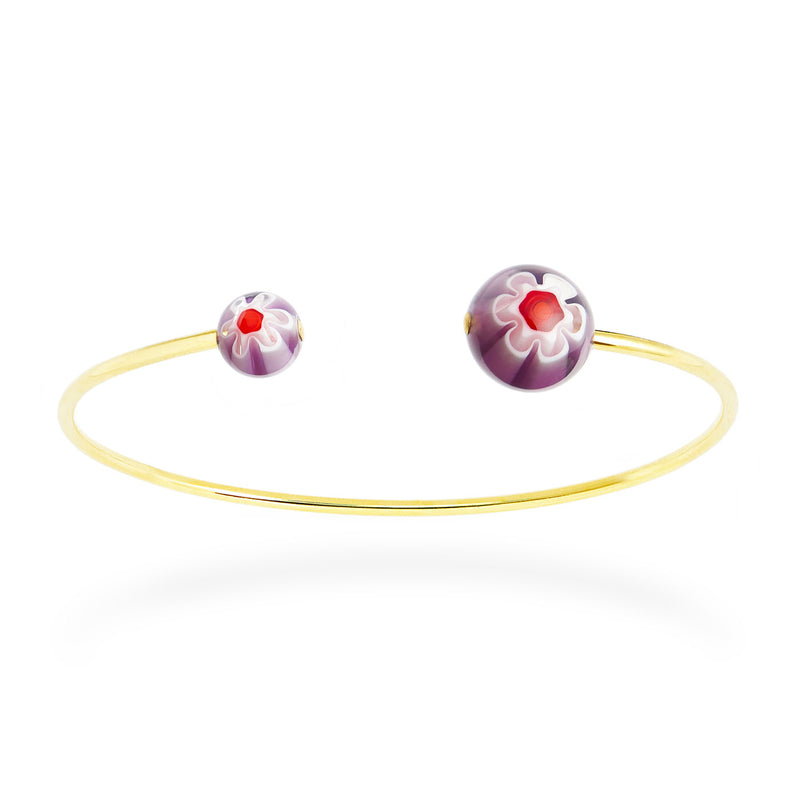 jonc avec perles en verre de Murano - La Môme Bijou - BLOSSOM bracelets Jonc SOLDE