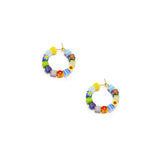 CRÉOLES AVEC PERLES DE MURANO (petite taille) - La Môme Bijou - boucle d'oreille boucles d'oreilles Créole earring earrings hoop SOLDE