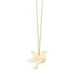 collier avec un oiseau de paradis - La Môme Bijou - argent 925 collier Gold Plated length Necklace plaqué or rose Silver 925