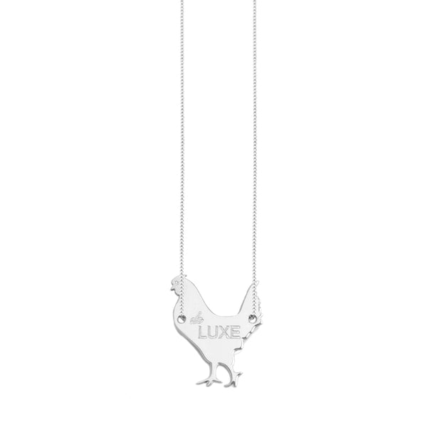 collier avec une "poule de luxe". - La Môme Bijou - argent 925 Gold Plated length mamanpoule Necklace plaqué or Silver 925