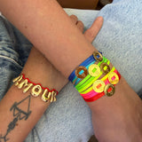 BRACELET RUBAN "ALLEZ L'AMOUR" (avec prénom au dos)