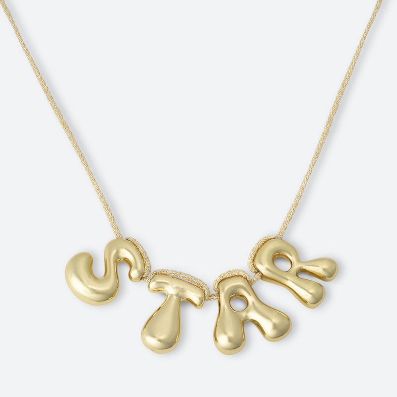 4-BUCHSTABEN-HALSKETTE - VERGOLDET ODER VERSILBERT