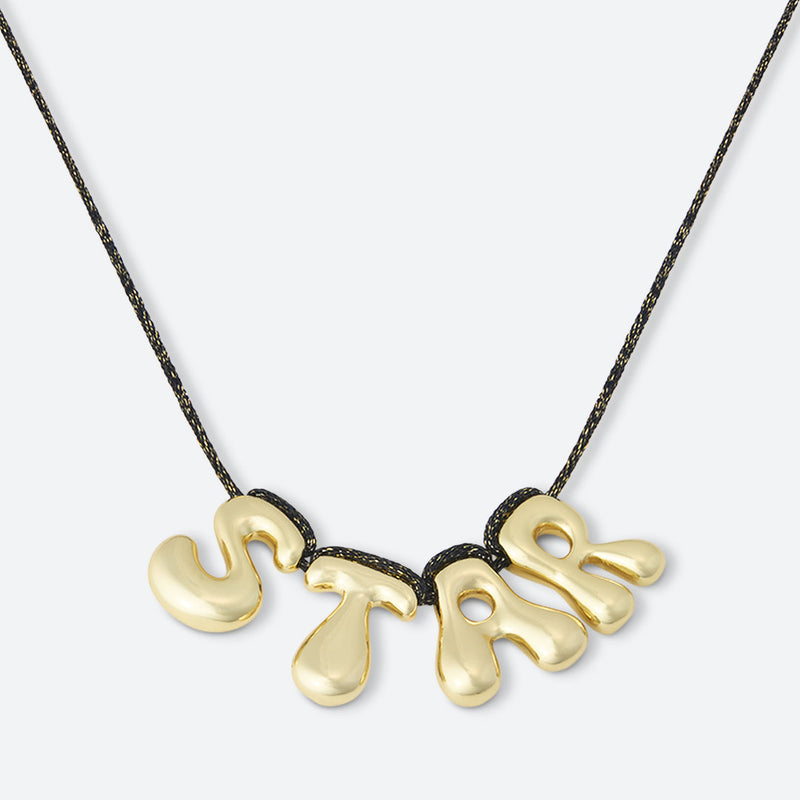 4-BUCHSTABEN-HALSKETTE - VERGOLDET ODER VERSILBERT