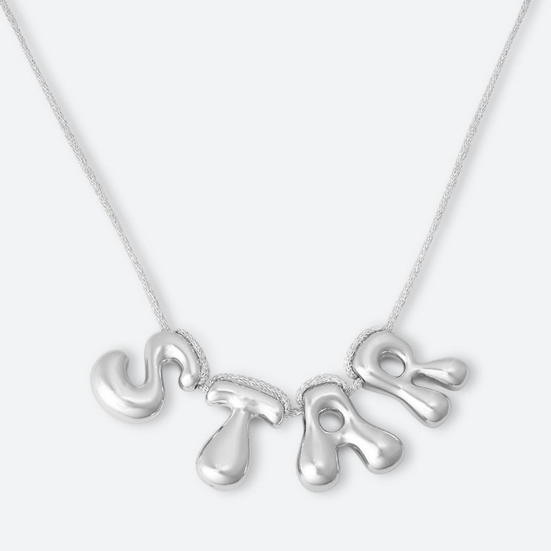 4-BUCHSTABEN-HALSKETTE - VERGOLDET ODER VERSILBERT