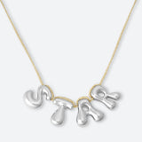 4-BUCHSTABEN-HALSKETTE - VERGOLDET ODER VERSILBERT