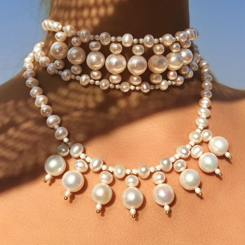 COLLIER "RAS-DU-COU" EN PERLES - La Môme Bijou - collier Necklace SUNSET