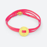 BRACELET RUBAN "ALLEZ L'AMOUR" (avec prénom au dos)