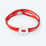BRACELET RUBAN "ALLEZ L'AMOUR" (avec prénom au dos)