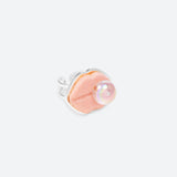 BAGUE AVEC BOUCHE BRODÉE ET PERLE - La Môme Bijou - bague bulle GUM INCONTOURNABLE ring SAINT VALENTIN SELECT