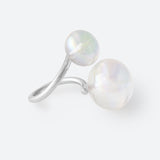 *NEW* BAGUE 2 PERLES TWIST (MAXI) - La Môme Bijou - bague bulle DMB24 plaqué or rose ring rose gold plated