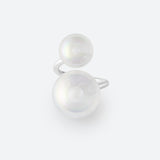 *NEW* BAGUE 2 PERLES TWIST (MAXI) - La Môme Bijou - bague bulle DMB24 plaqué or rose ring rose gold plated