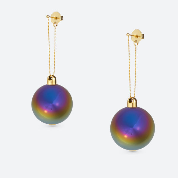 BOUCLES D'OREILLES BULLE DE NUIT "NOËL" (2 TAILLES)