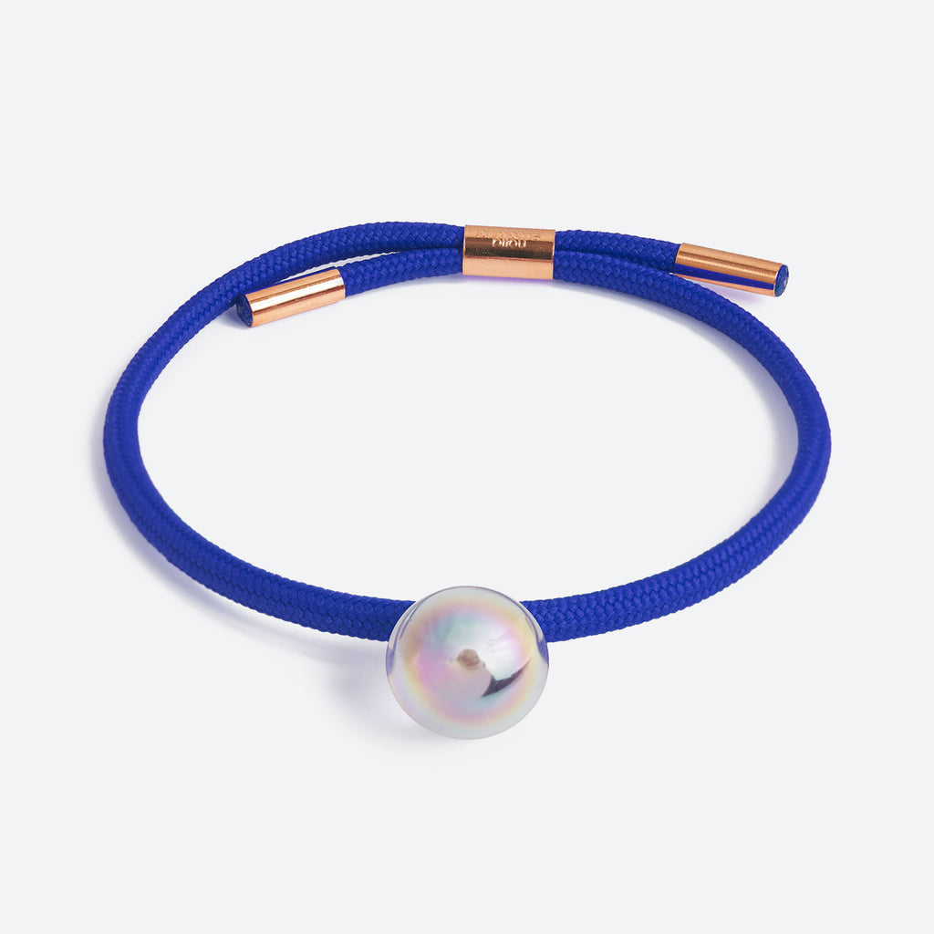 Bracelet personnalisable perles rubis ou saphir cordon métallisé |  jpfantasia