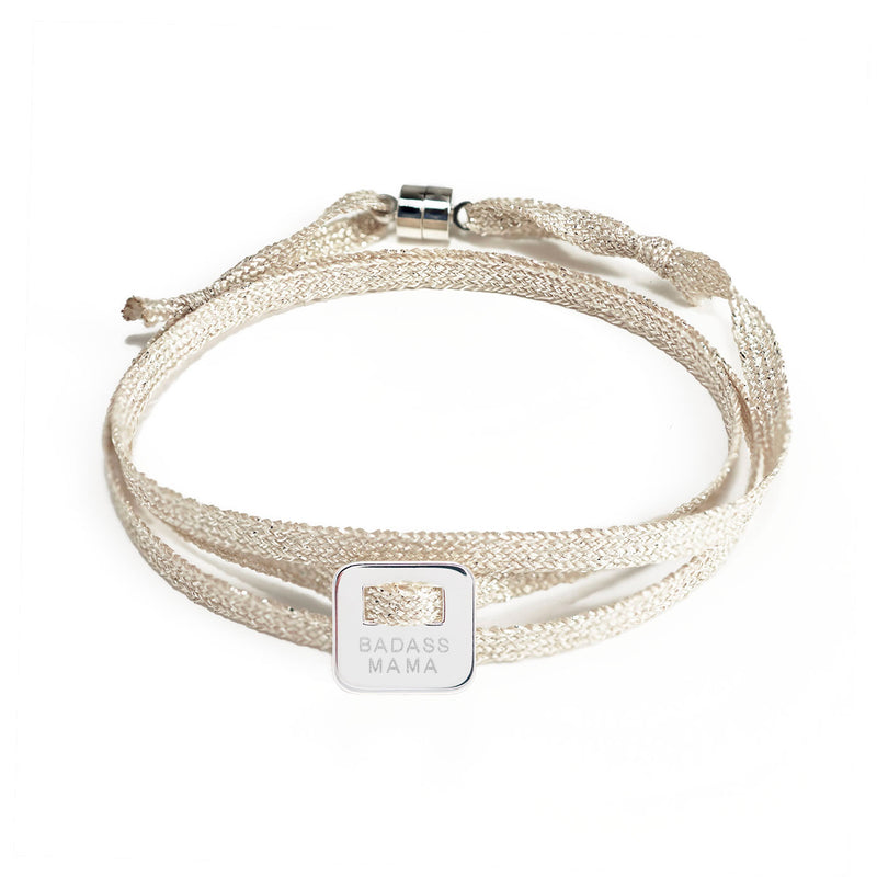 BRACELET "BADASS MAMA" ARGENT 925 - La Môme Bijou - argent 925 bracelet FÊTE DES MÈRES Silver 925 sizable