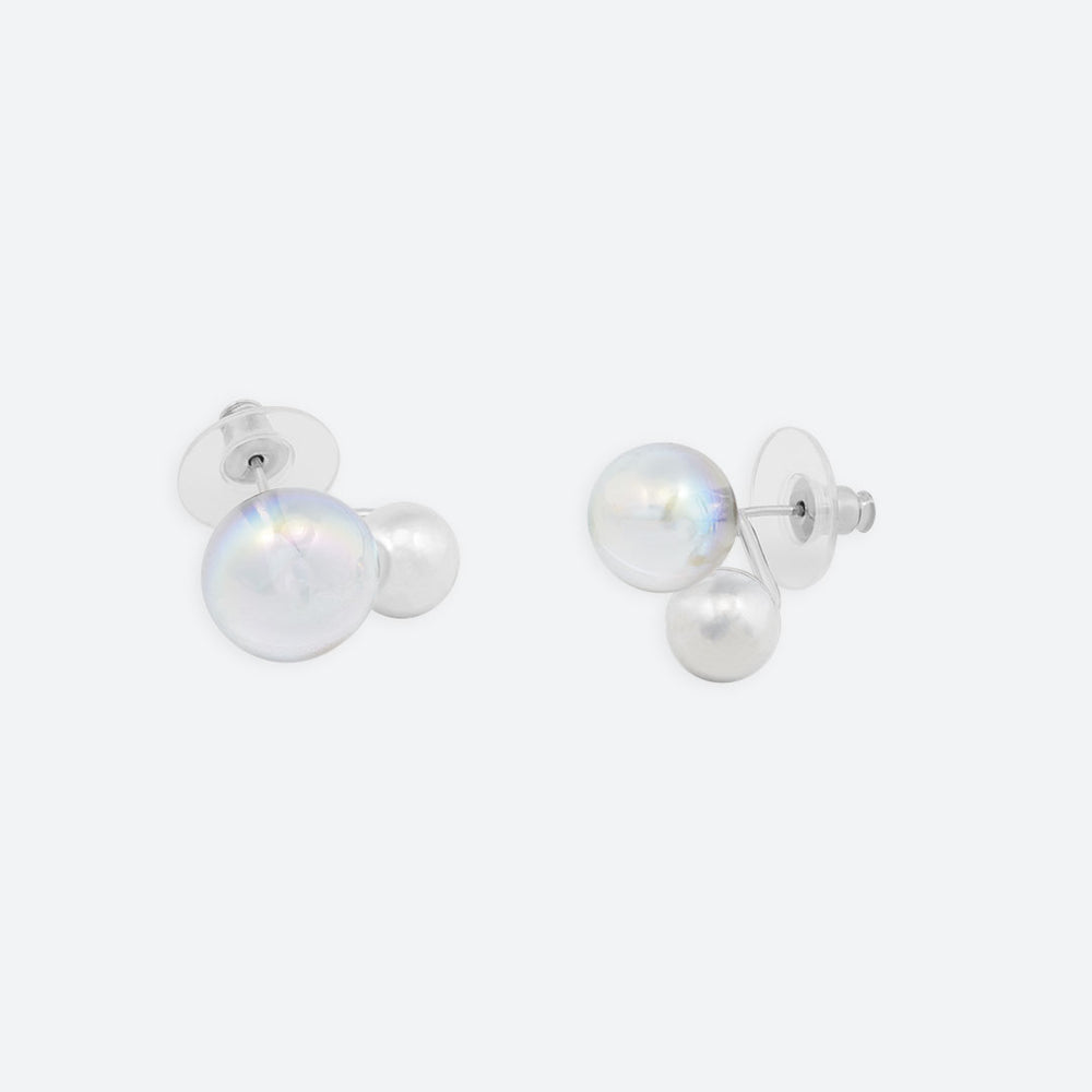 Clous d'oreilles plateau sans anneau 4 mm en Argent 925 x2 - Perles & Co