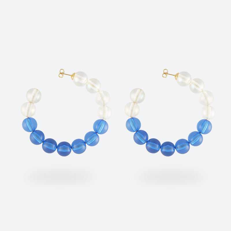 CRÉOLES BUBBLE TEA - La Môme Bijou - boucle d'oreille boucles d'oreilles BT24 BUBBLE TEA Créole earring earrings Gold Plated maxi créoles mini hoops Nulls.Net-Hidden plaqué or