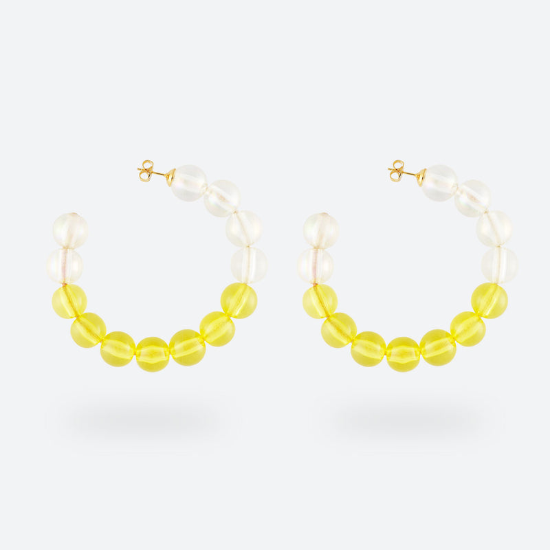 CRÉOLES BUBBLE TEA - La Môme Bijou - boucle d'oreille boucles d'oreilles BT24 BUBBLE TEA Créole earring earrings Gold Plated maxi créoles mini hoops Nulls.Net-Hidden plaqué or