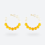 CRÉOLES BUBBLE TEA - La Môme Bijou - boucle d'oreille boucles d'oreilles BT24 BUBBLE TEA Créole earring earrings Gold Plated maxi créoles mini hoops Nulls.Net-Hidden plaqué or