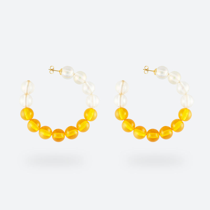 CRÉOLES BUBBLE TEA - La Môme Bijou - boucle d'oreille boucles d'oreilles BT24 BUBBLE TEA Créole earring earrings Gold Plated maxi créoles mini hoops Nulls.Net-Hidden plaqué or
