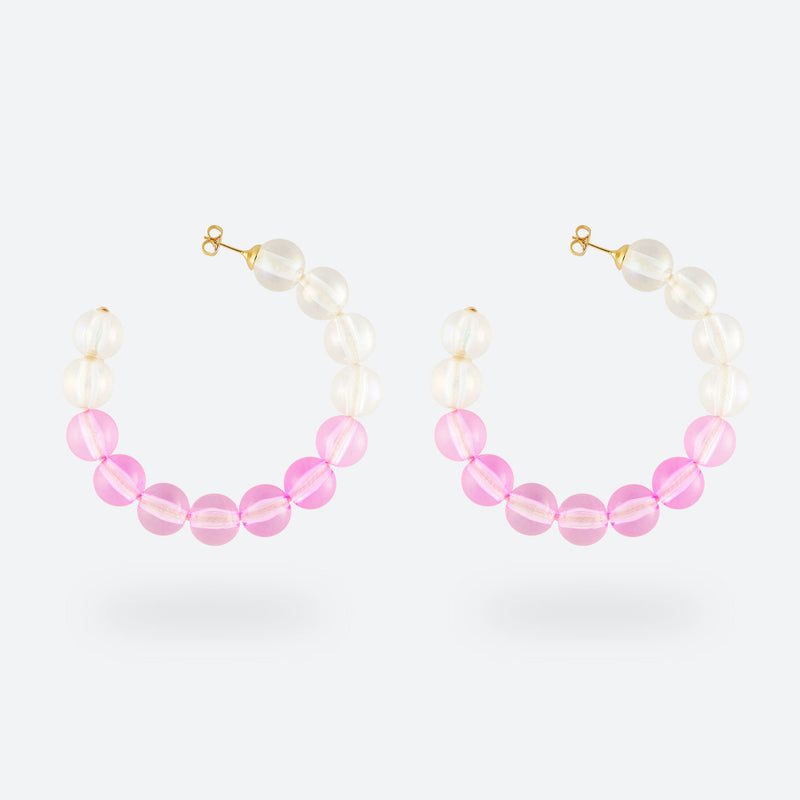 CRÉOLES BUBBLE TEA - La Môme Bijou - boucle d'oreille boucles d'oreilles BT24 BUBBLE TEA Créole earring earrings Gold Plated maxi créoles mini hoops Nulls.Net-Hidden plaqué or