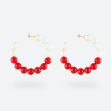 CRÉOLES BUBBLE TEA - La Môme Bijou - boucle d'oreille boucles d'oreilles BT24 BUBBLE TEA Créole earring earrings Gold Plated maxi créoles mini hoops Nulls.Net-Hidden plaqué or