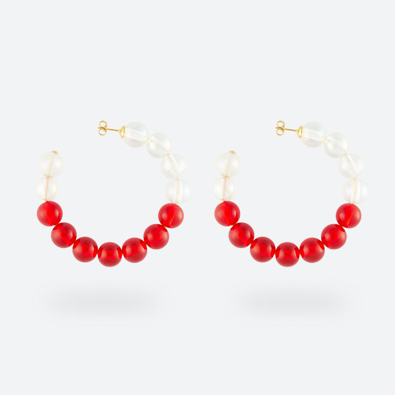 CRÉOLES BUBBLE TEA - La Môme Bijou - boucle d'oreille boucles d'oreilles BT24 BUBBLE TEA Créole earring earrings Gold Plated maxi créoles mini hoops Nulls.Net-Hidden plaqué or