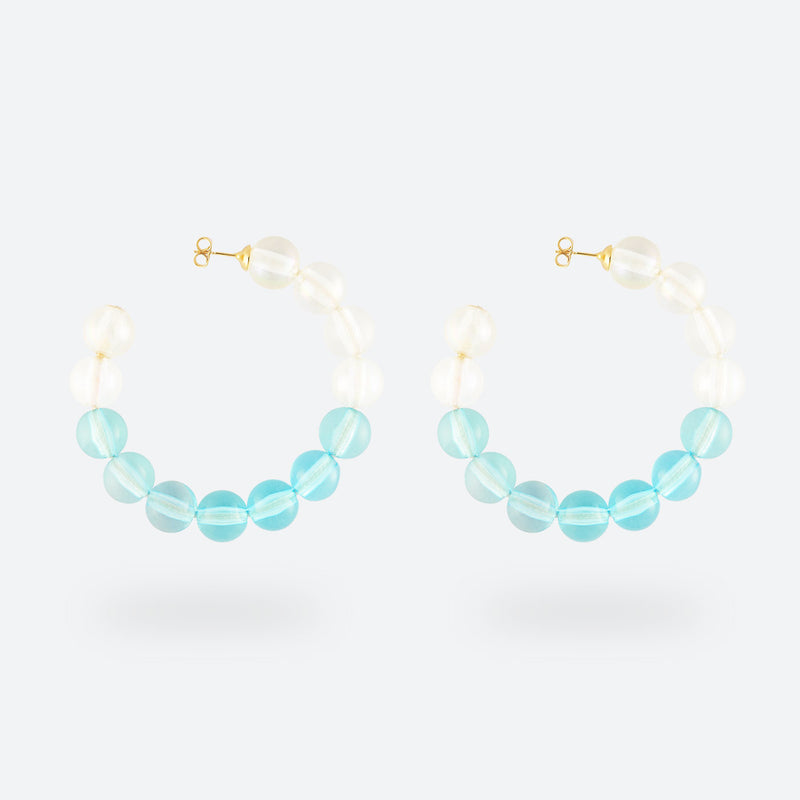 CRÉOLES BUBBLE TEA - La Môme Bijou - boucle d'oreille boucles d'oreilles BT24 BUBBLE TEA Créole earring earrings Gold Plated maxi créoles mini hoops Nulls.Net-Hidden plaqué or