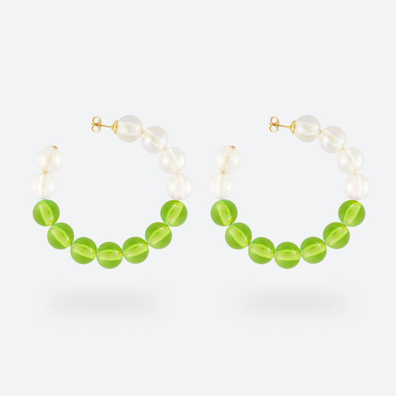 CRÉOLES BUBBLE TEA - La Môme Bijou - boucle d'oreille boucles d'oreilles BT24 BUBBLE TEA Créole earring earrings Gold Plated maxi créoles mini hoops Nulls.Net-Hidden plaqué or