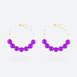 CRÉOLES BUBBLE TEA - La Môme Bijou - boucle d'oreille boucles d'oreilles BT24 BUBBLE TEA Créole earring earrings Gold Plated maxi créoles mini hoops Nulls.Net-Hidden plaqué or