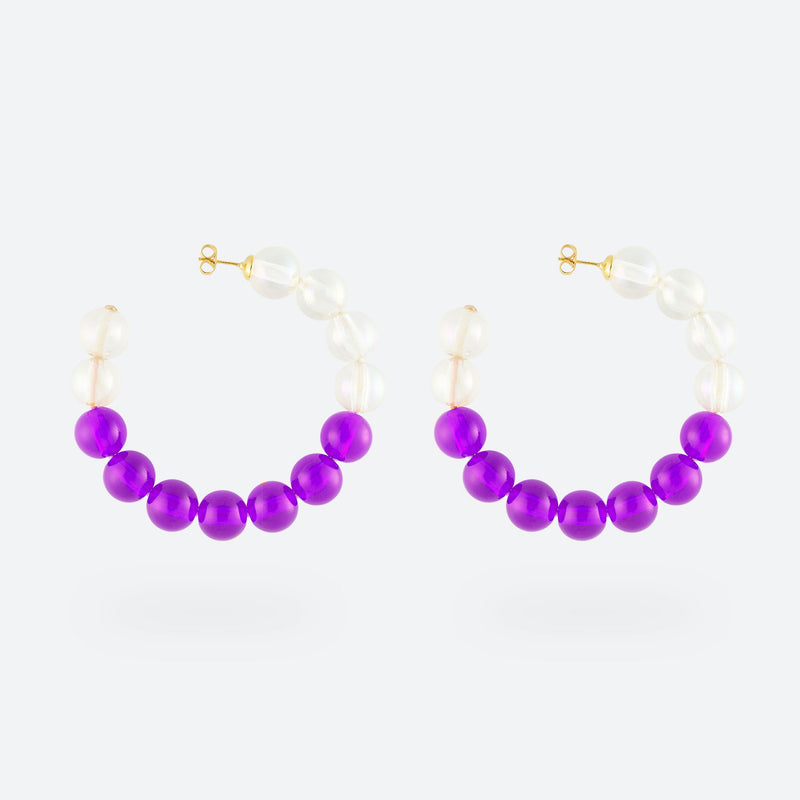 CRÉOLES BUBBLE TEA - La Môme Bijou - boucle d'oreille boucles d'oreilles BT24 BUBBLE TEA Créole earring earrings Gold Plated maxi créoles mini hoops Nulls.Net-Hidden plaqué or