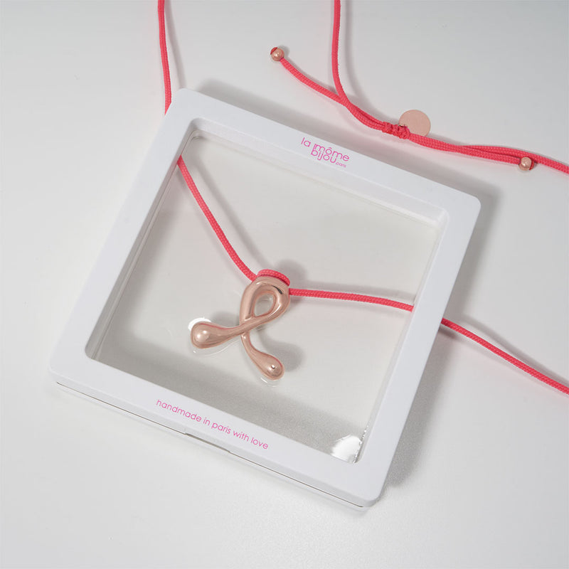 COLLIER RUBAN ROSE