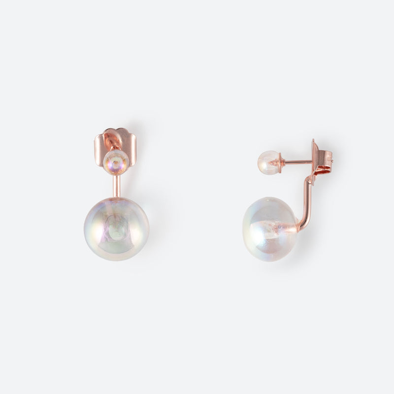 BOUCLES D'OREILLES TOI ET MOI (MINI) - La Môme Bijou - boucle d'oreille boucles d'oreilles bulle DMB23 earring earrings NEW Nulls.Net-Hidden Palladium plaqué or rose rose gold plated