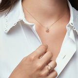 COLLIER BULLE À 2 PERLES (DEUX TAILLES) - La Môme Bijou - bulle collier DMB DMB24 Necklace necklaces Palladium plaqué or rose rose gold plated