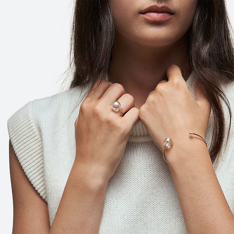 JONC 2 BULLES (PETITES PERLES) - La Môme Bijou - bracelet bracelets bulle DMB23 NEW Nulls.Net-Hidden Palladium plaqué or rose rose gold plated
