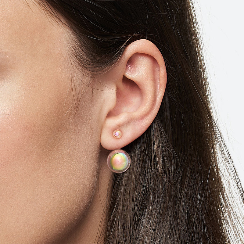 BOUCLES D'OREILLES TOI ET MOI (MINI) - La Môme Bijou - boucle d'oreille boucles d'oreilles bulle DMB23 earring earrings NEW Nulls.Net-Hidden Palladium plaqué or rose rose gold plated