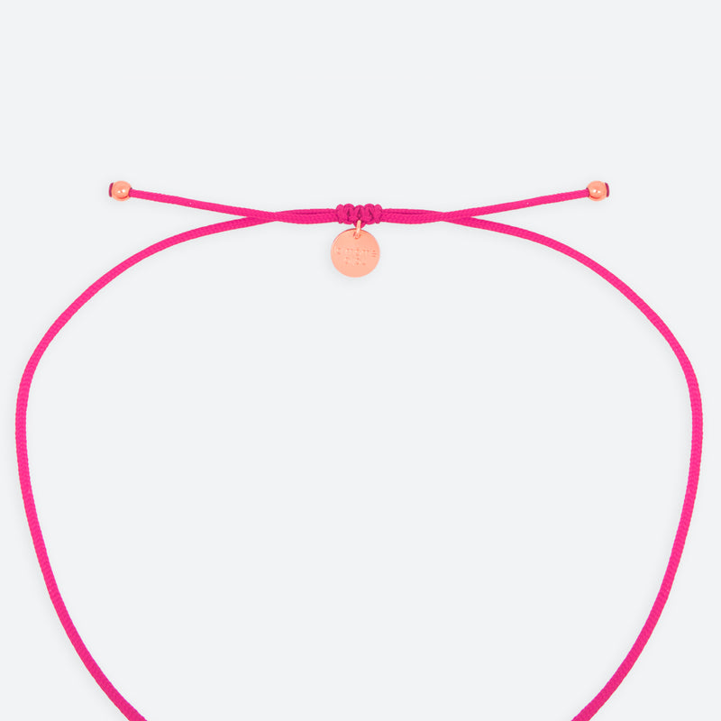 COLLIER RUBAN ROSE