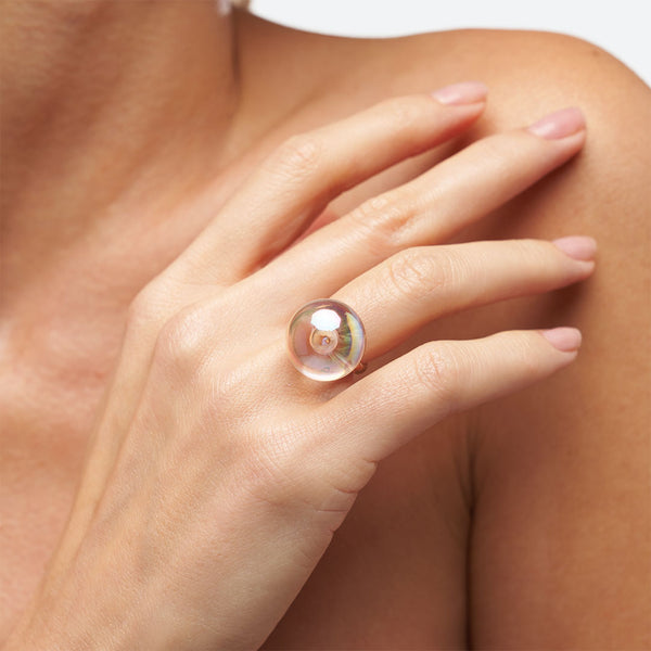 BAGUE BULLE "SOLO" (3 MODÈLES) - La Môme Bijou - bague bulle DMB24 INCONTOURNABLE NEW plaqué or rose ring rose gold plated SELECT XMAS23