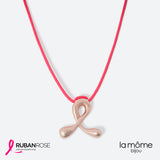 COLLIER RUBAN ROSE