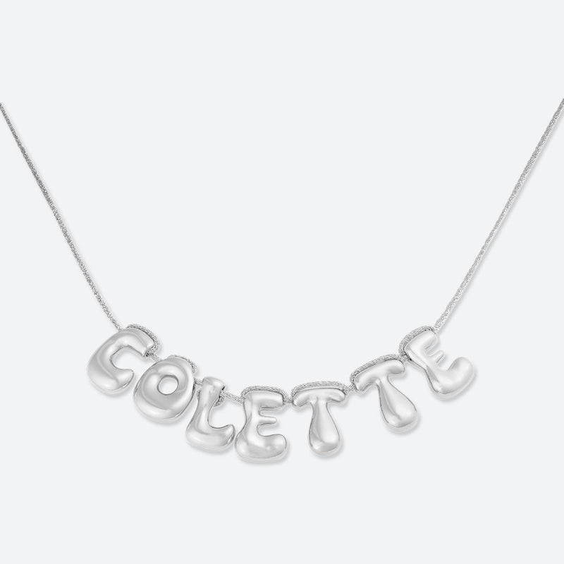COLLIER 7 LETTRES - PLAQUÉ OR OU ARGENT