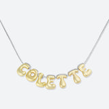 COLLIER 7 LETTRES - PLAQUÉ OR OU ARGENT