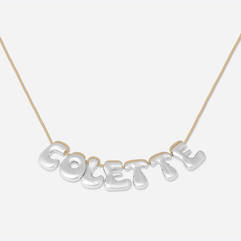 COLLIER 7 LETTRES - PLAQUÉ OR OU ARGENT