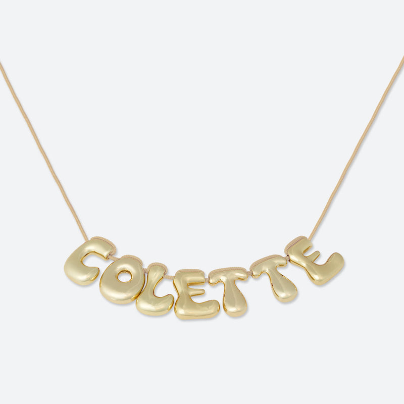 COLLIER 7 LETTRES - PLAQUÉ OR OU ARGENT