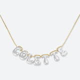 COLLIER 7 LETTRES - PLAQUÉ OR OU ARGENT