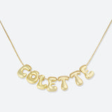 COLLIER 7 LETTRES - PLAQUÉ OR OU ARGENT