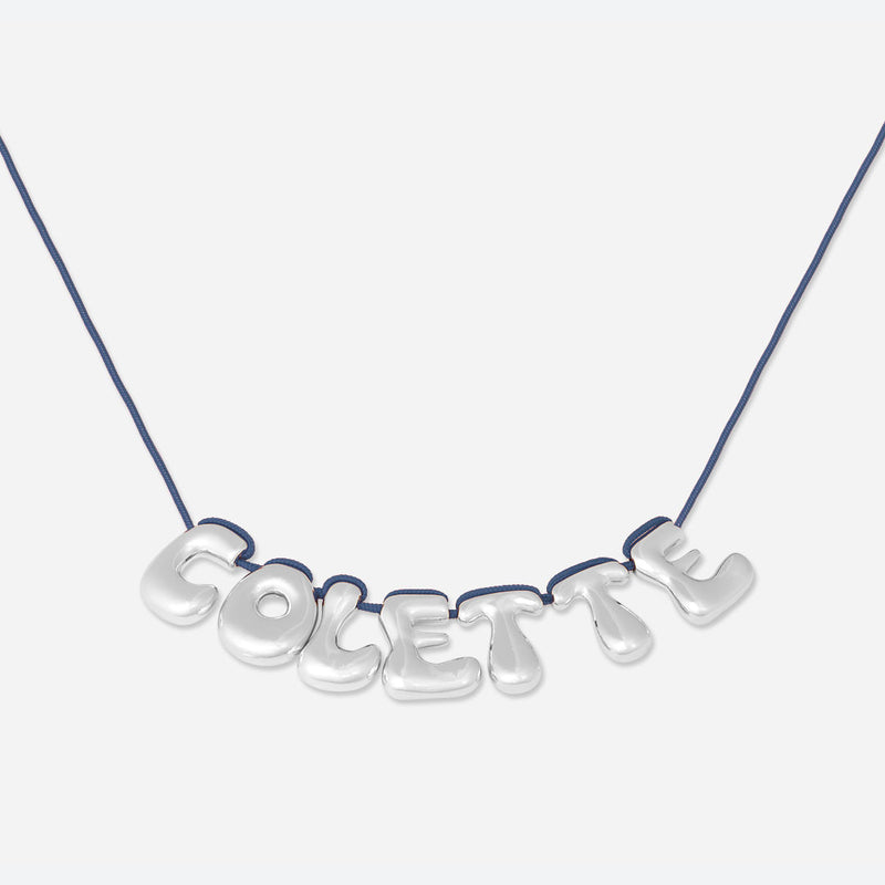 COLLIER 7 LETTRES - PLAQUÉ OR OU ARGENT