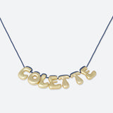 COLLIER 7 LETTRES - PLAQUÉ OR OU ARGENT
