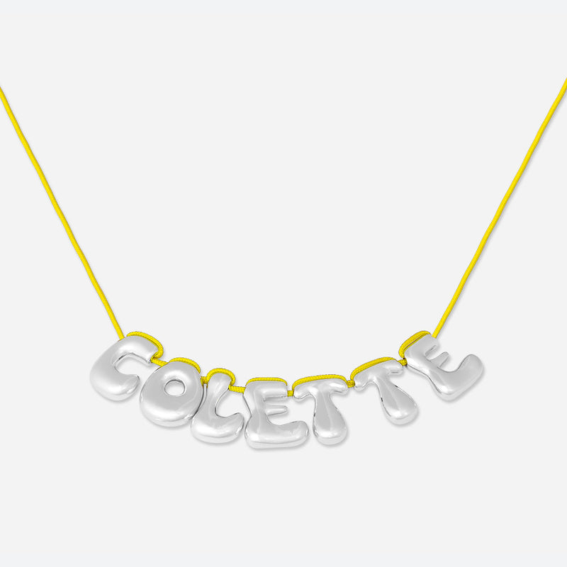 COLLIER 7 LETTRES - PLAQUÉ OR OU ARGENT