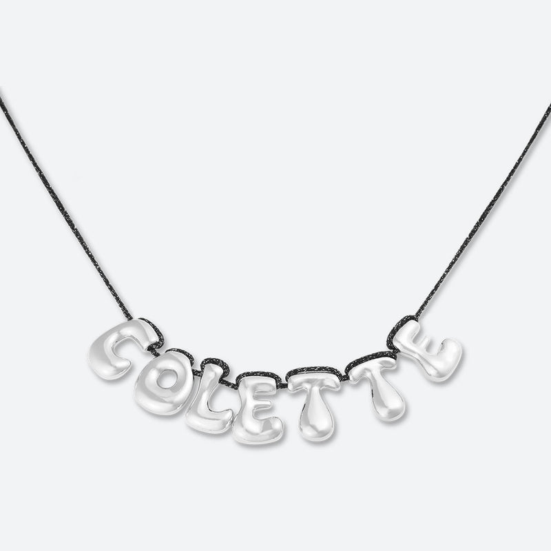 COLLIER 7 LETTRES - PLAQUÉ OR OU ARGENT